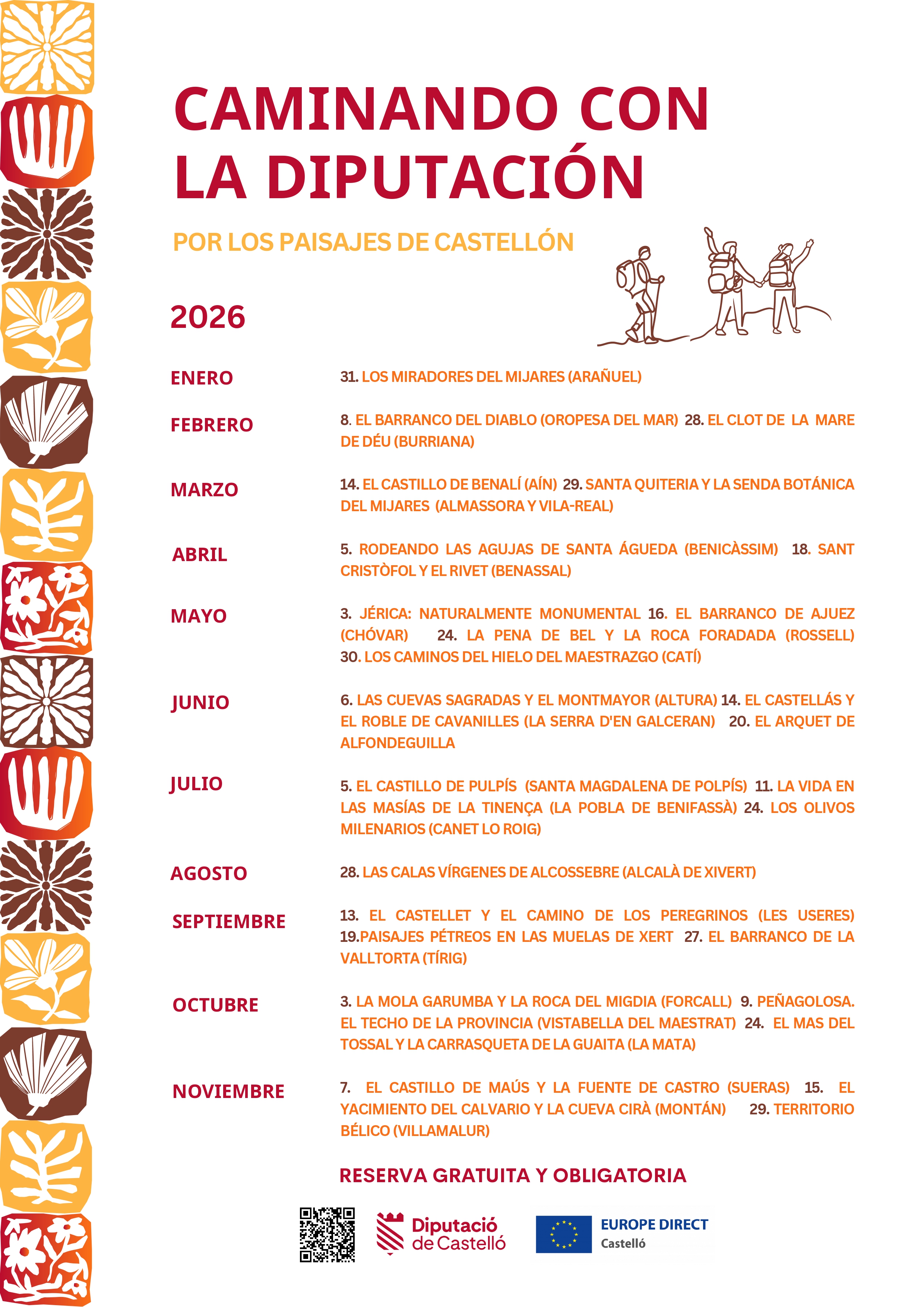 Cartell Caminant amb la Diputació - CAST