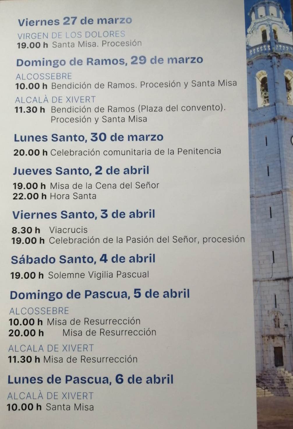 Semana Santa - Actos Religiosos