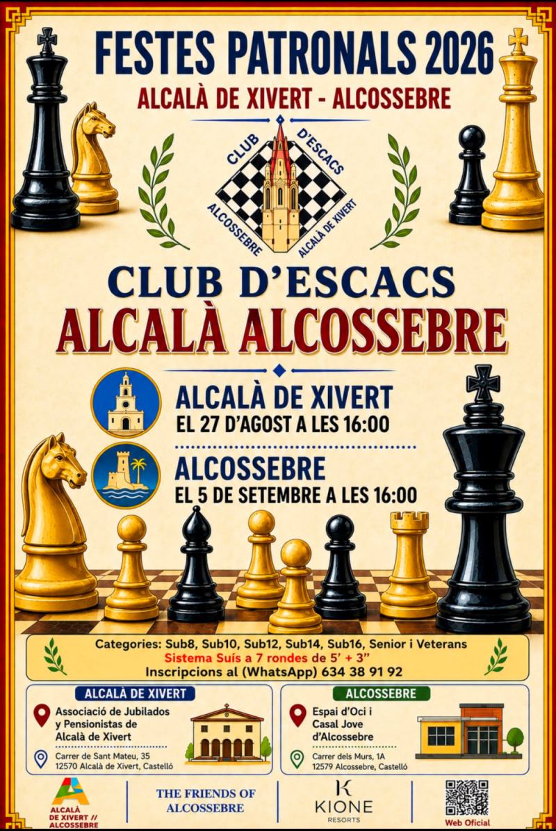Torneos Ajedrez Festes Patronals