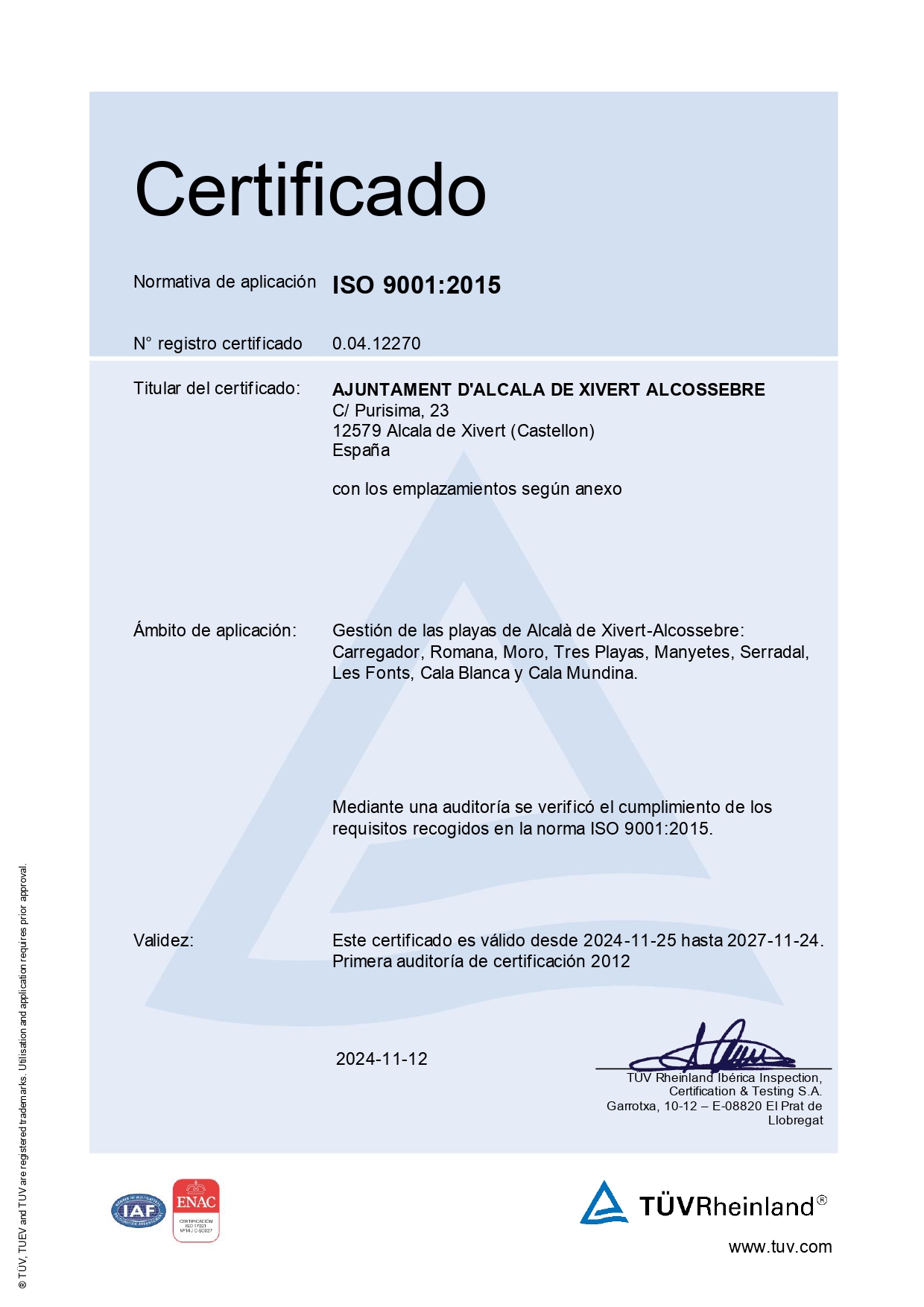 Certificado 9001 2024-27